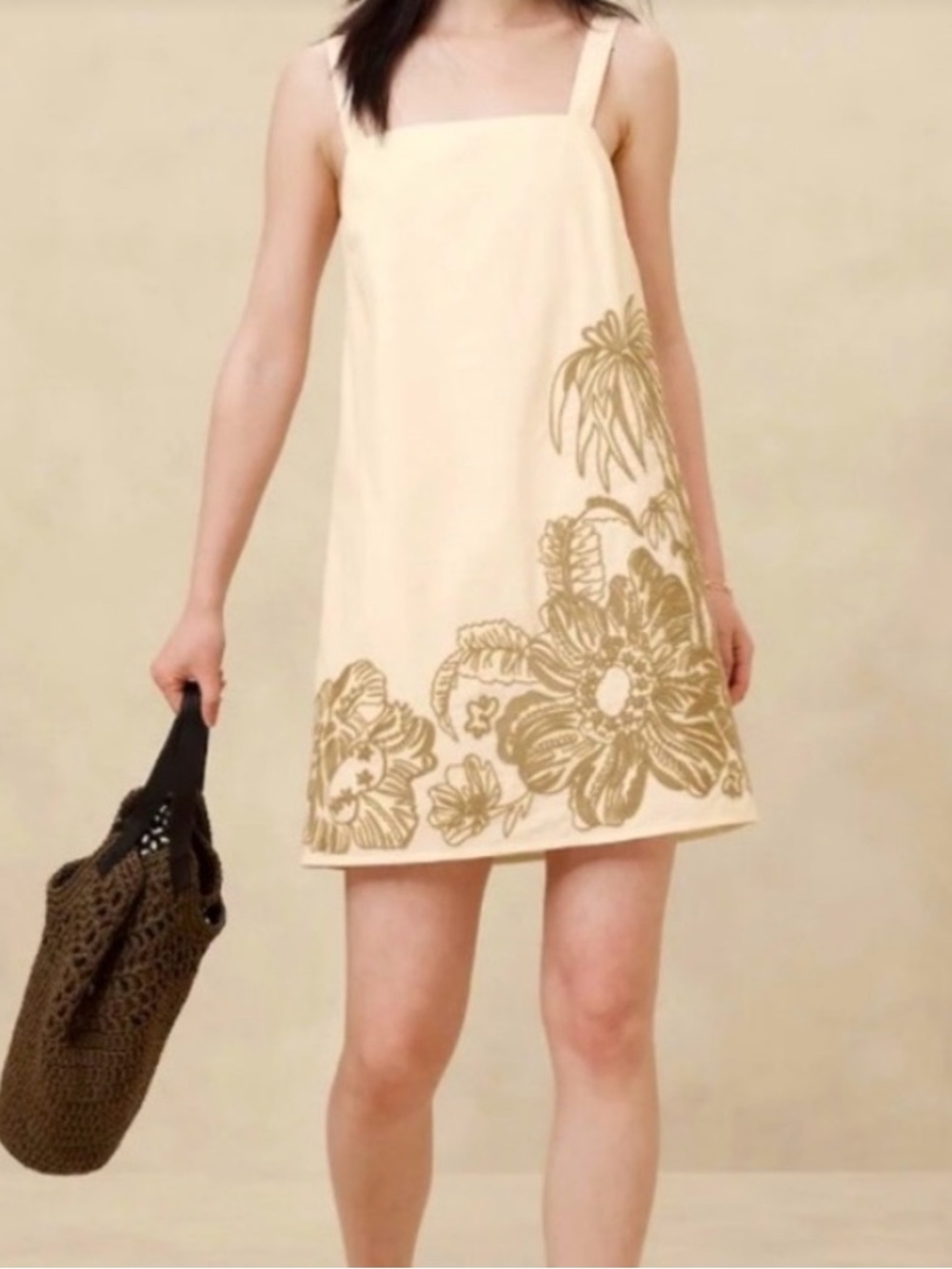 Banana Republic Cream Dress with Subtle Ivory Tone